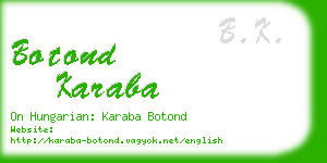 botond karaba business card